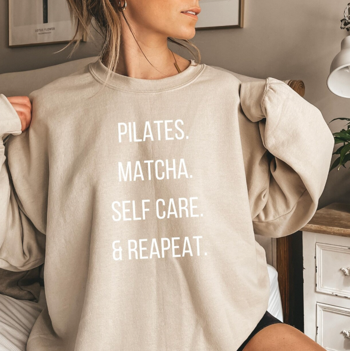 Pilates Matcha Self Care Hoodie